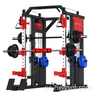 Máquina de acondicionamiento físico de levantamiento de pesas de gimnasio Smith multifunción